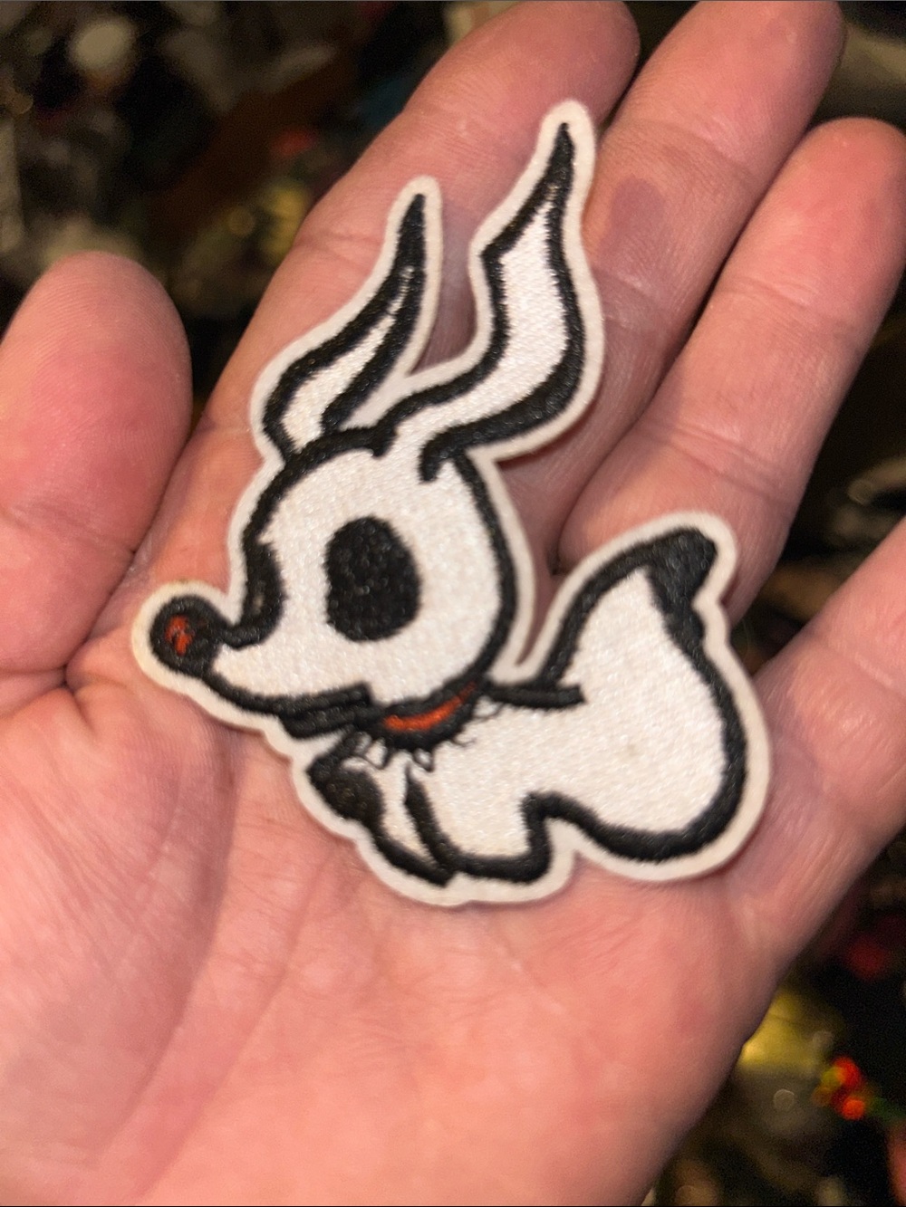 White Cartoon Zero Embroidered Patch -